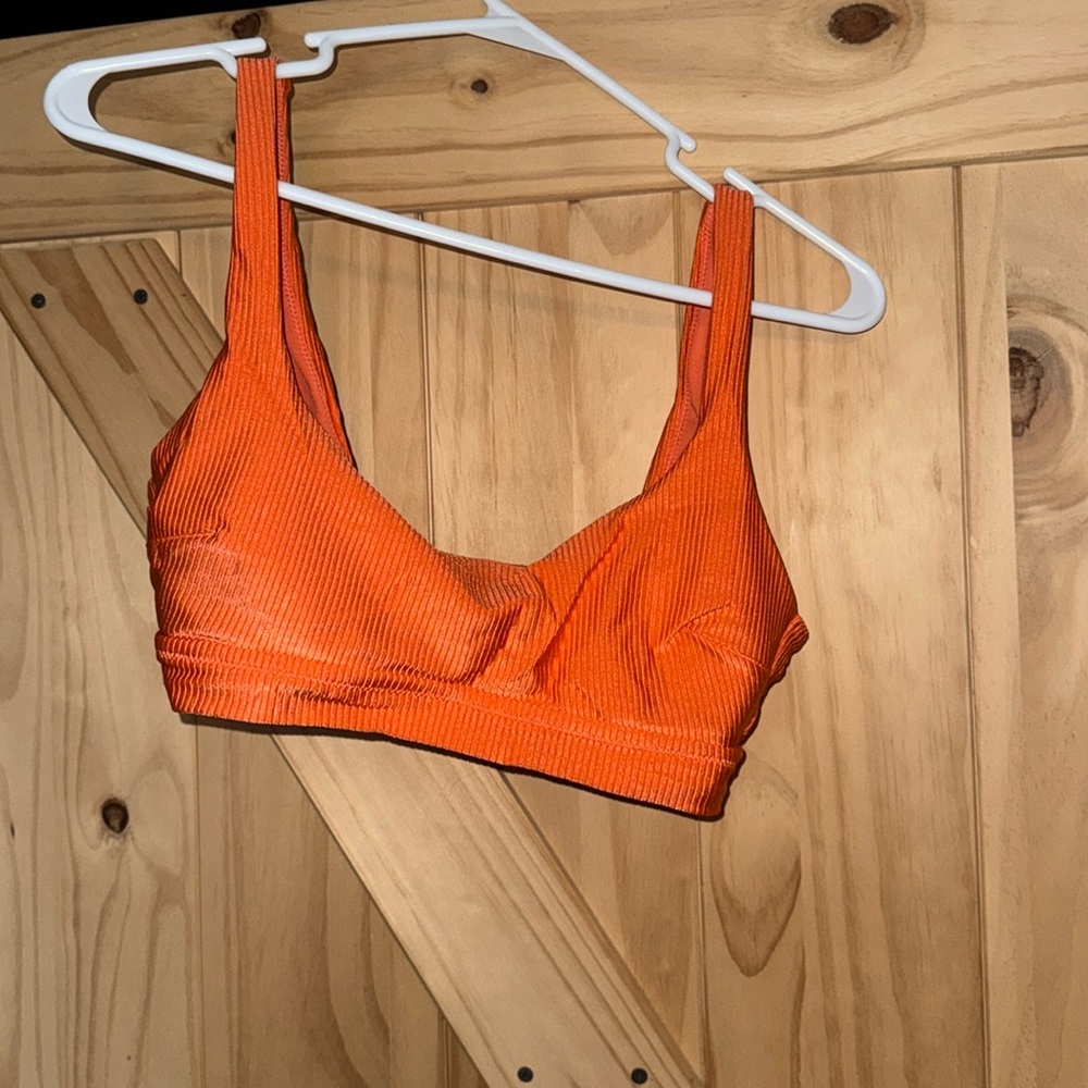 Aerie Bikini Top. Size Medium and orange color.